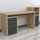 Desk with sideboard 1800/500/910 Sonoma Oak/Anthracite