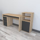 Desk with sideboard 1800/500/910 Sonoma Oak/Anthracite