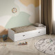 Single bed with pull-out drawers, 1950/860/480mm. (Nymphaea Alba)