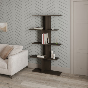 Rack with 8 shelves, 910/1790/290mm. (Wenge Magic)