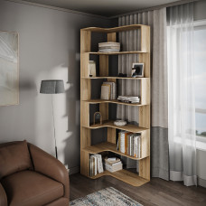 Corner rack with 6 shelves, 1900/900-600/300mm. (Sonoma oak)