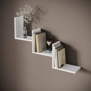 Wall shelf "Step", 600/432/150mm. (Nymphaea Alba)